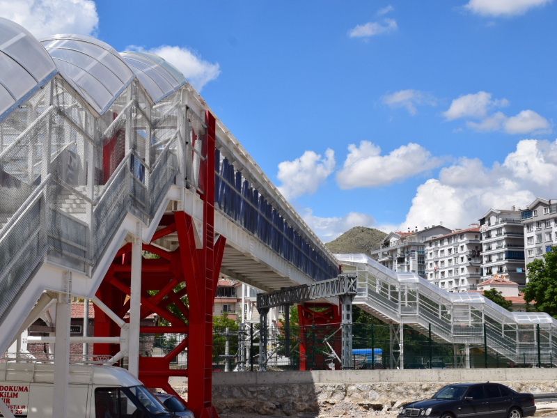 Ankara Sivas High Speed ​​​​Train Project, Pedestrian Crossing Bridge Manufacturing and Installation